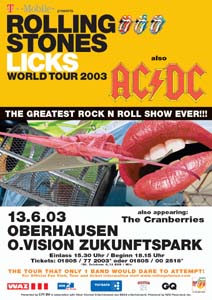 The Rolling Stones, AC/DC – 13.06.2003 – Oberhausen, O.Vision Zukunftspark